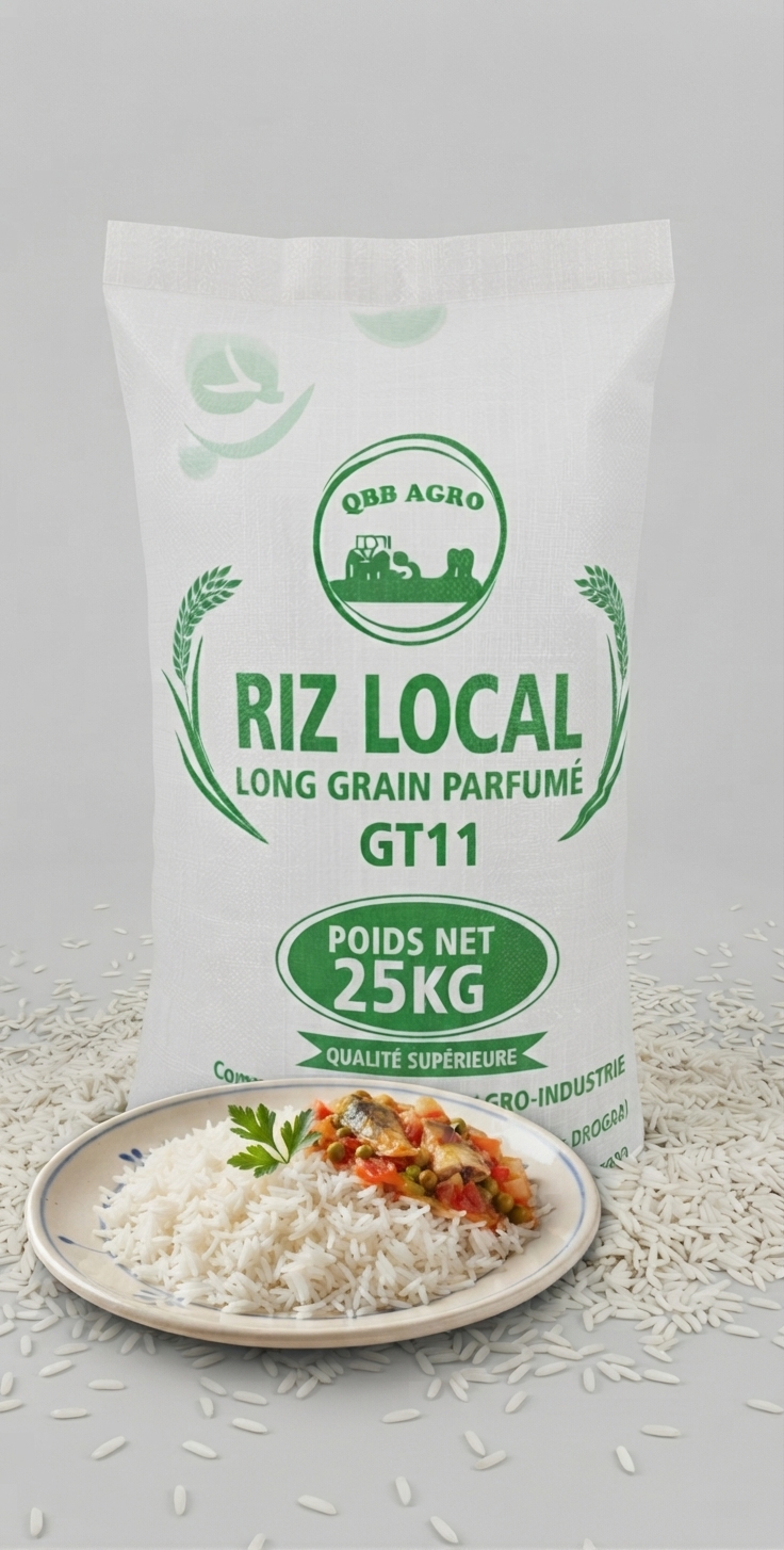 Riz Local Long Grain Parfumé GT11 – 25 Kg