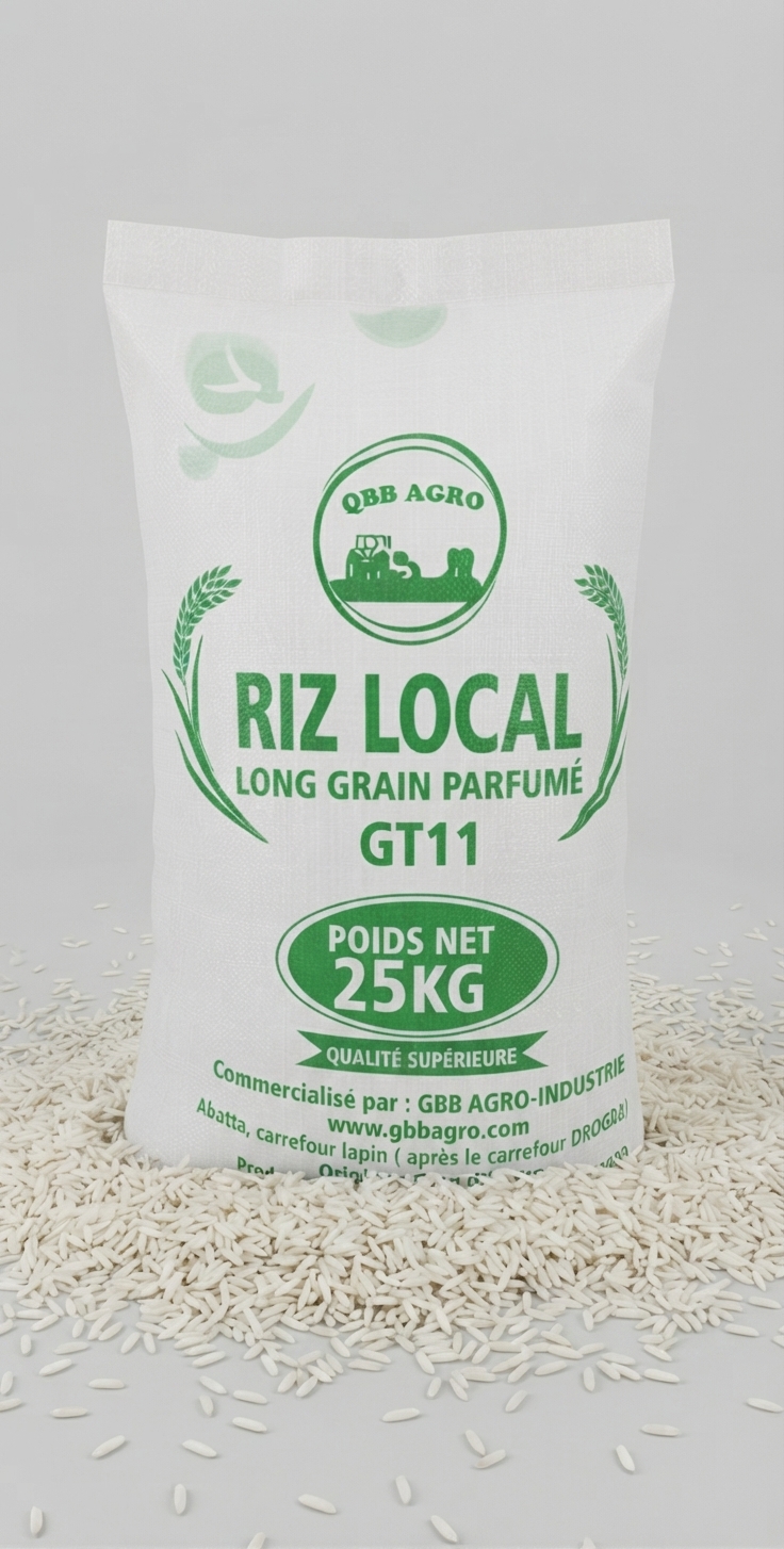 Riz Local Long Grain Parfumé GT11 – 25 Kg